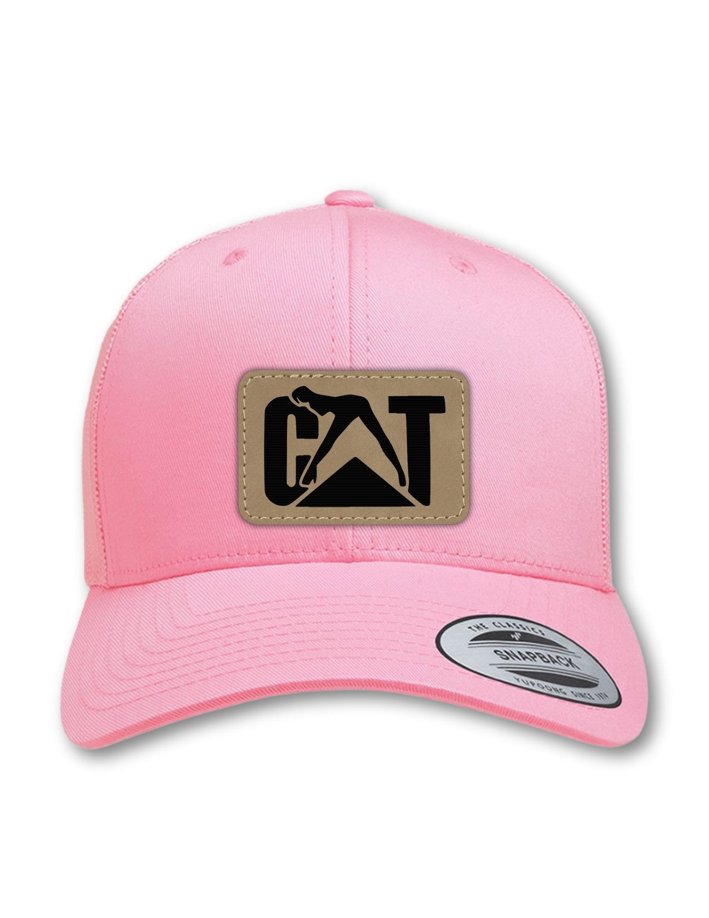 CAT Leatherette Patch on Your Choice of Hat