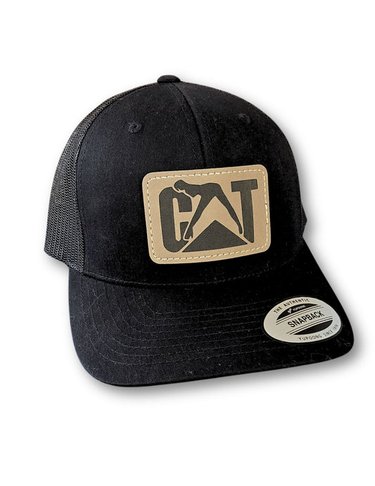 CAT Leatherette Patch on Your Choice of Hat
