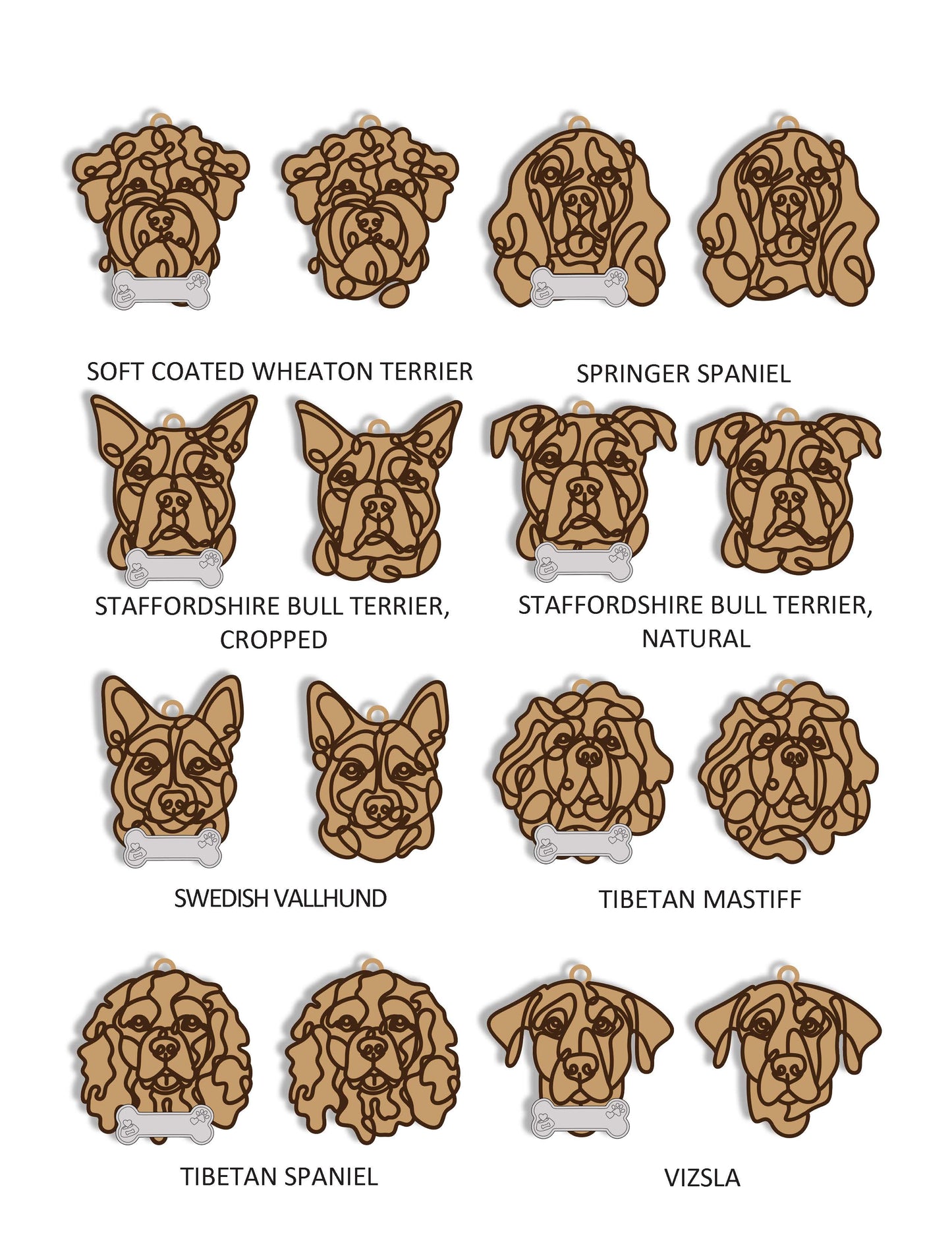 Doodle Dog Ornaments - Customizable