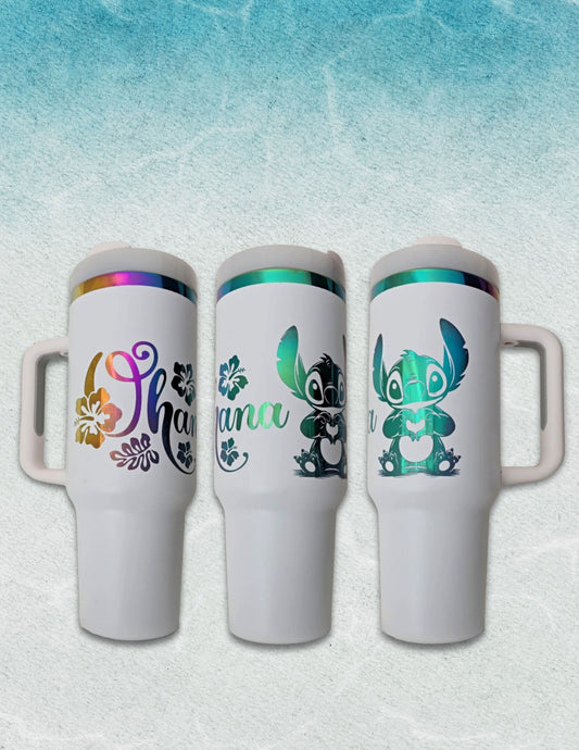 40oz Stitch with Ohana Tumbler