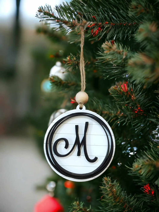 Personalized Shiplap-Style Ornament with Custom Lettering