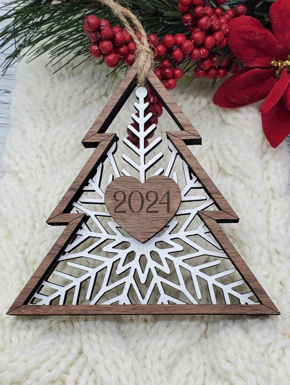 2024 Snowflake Christmas Tree Ornament