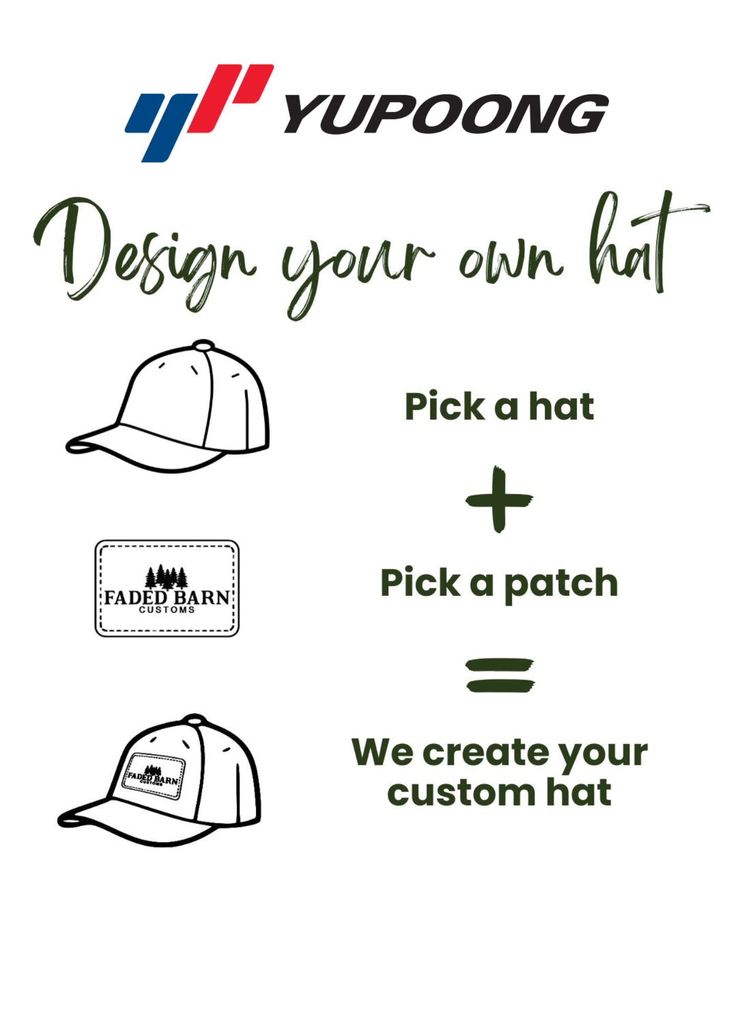 Design Your Own Custom Yupoong Hat with Engraved Patch