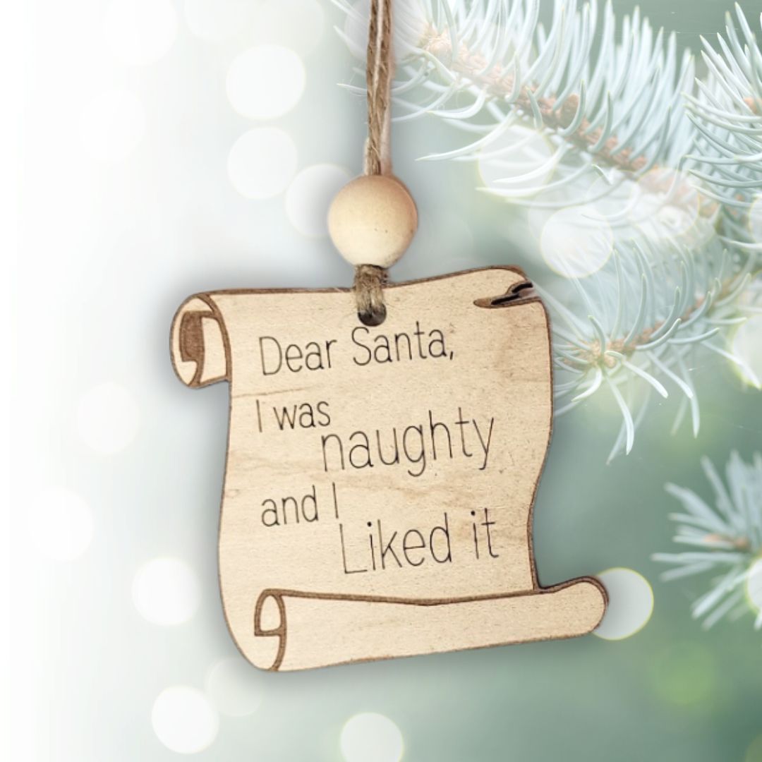 Dear Santa Naughty Ornament – Fun & Playful Christmas Decor