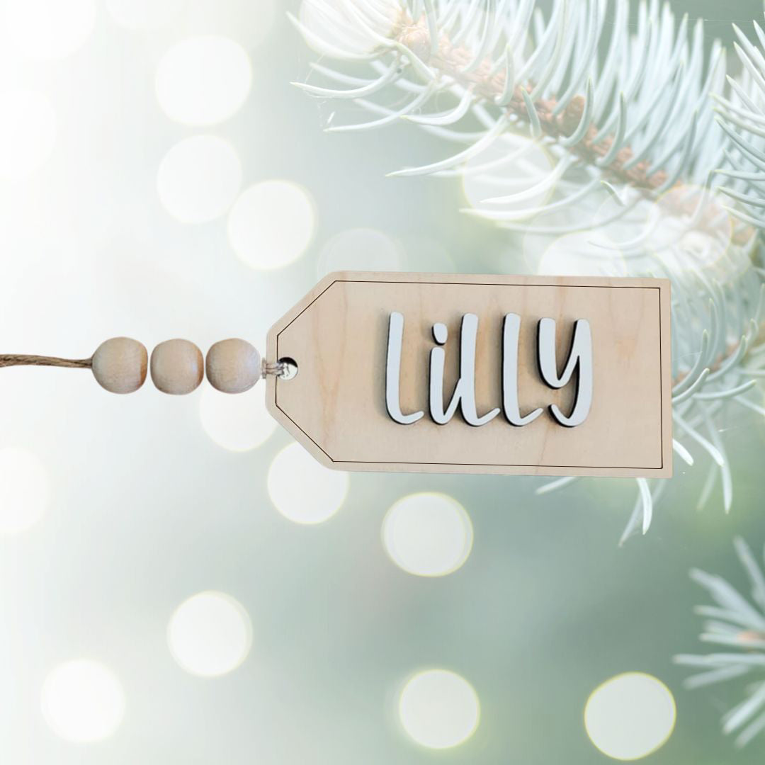 Personalized Maple Stocking Tags